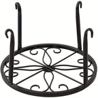 Base para Macetas de Hierro Forjado, Set de 2, Blanco o Negro