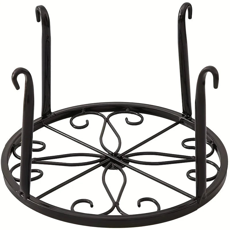 Base para Macetas de Hierro Forjado, Set de 2, Blanco o Negro
