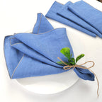 Servilletas de Lino 100% Puro, Set de 4, 40 x 40 cm