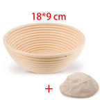 Canasta de Ratán para Fermentar Pan (Banneton) con Funda de Tela