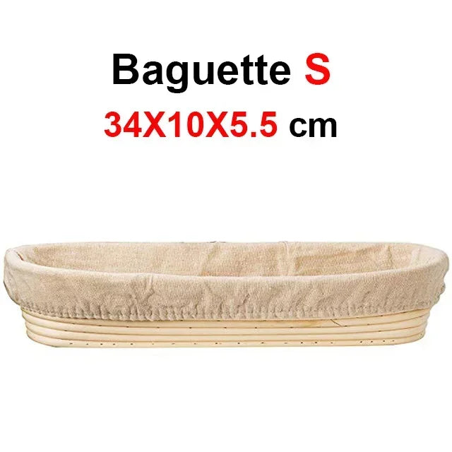 Canasta de Ratán para Fermentar Pan (Banneton) con Funda de Tela