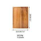 Tabla para Picar de Madera de Acacia Gruesa, Grande