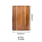 Tabla para Picar de Madera de Acacia Gruesa, Grande