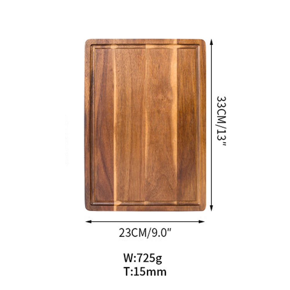 Tabla para Picar de Madera de Acacia Gruesa, Grande