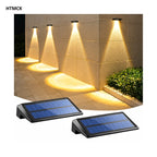 Luces Solares para Barda y Muro, Paquete de 2, Luz Cálida