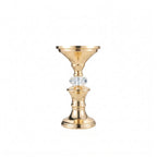 Candelabros de Metal Dorado y Cristal para Velas de Pilar