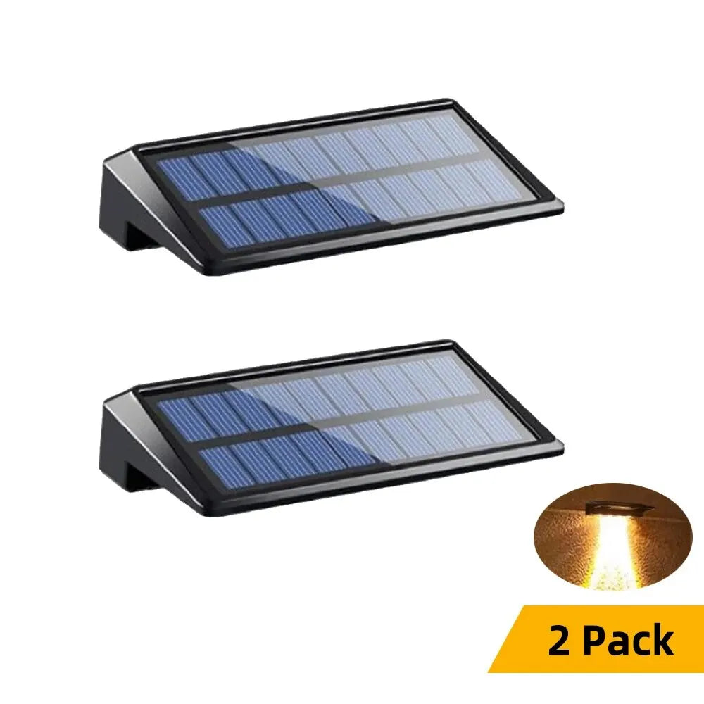 Luces Solares para Barda y Muro, Paquete de 2, Luz Cálida