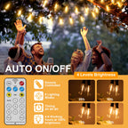 Guirnalda Solar de Focos G40 para Terraza con Control Remoto