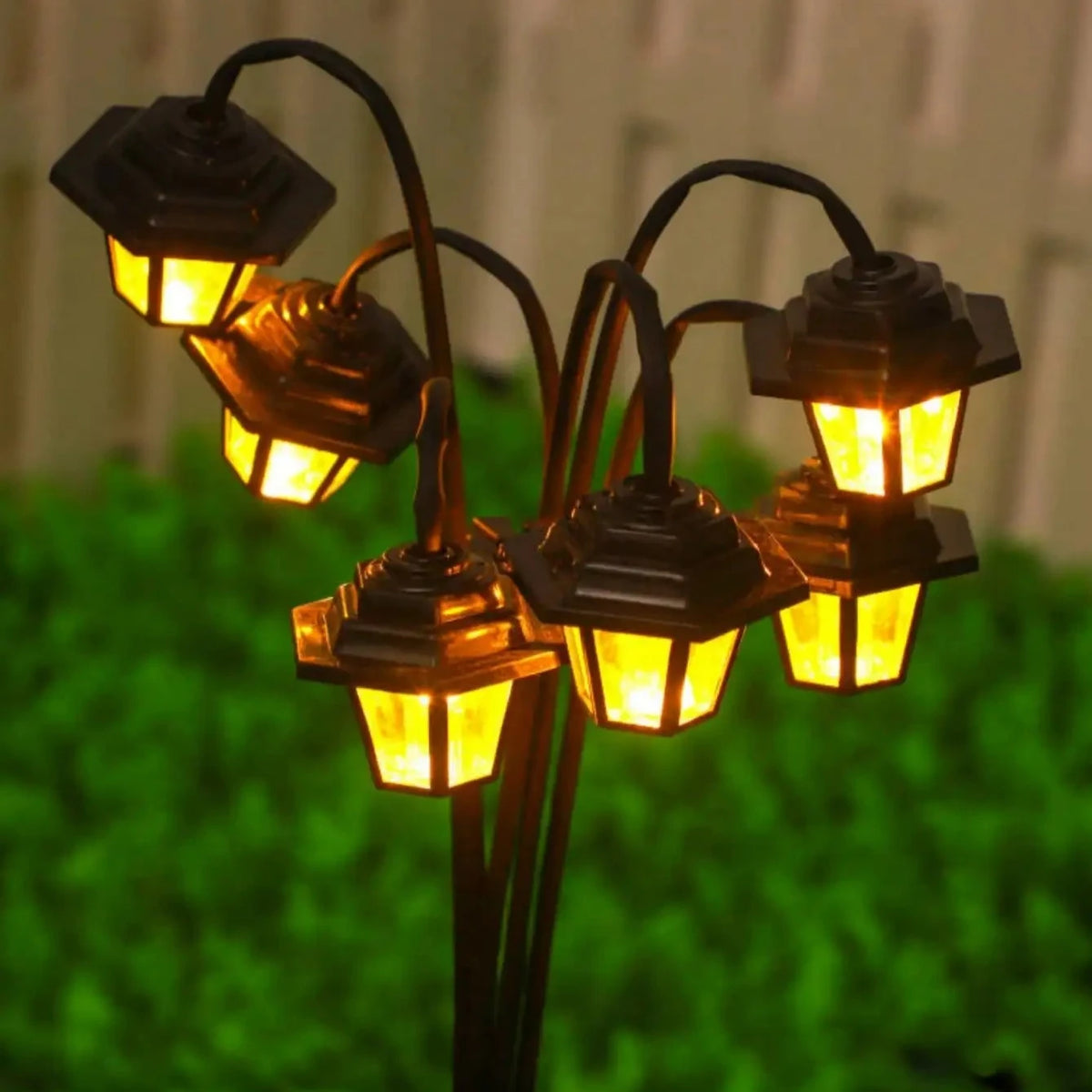 Farol Solar Estilo Retro para Jardín y Patio, Luz Cálida