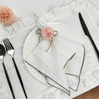Servilletas de Lino 100% Puro, Set de 4, 40 x 40 cm