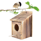 Casa para Pájaros de Madera Natural para Colgar en Jardín y Terraza
