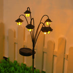 Farol Solar Estilo Retro para Jardín y Patio, Luz Cálida