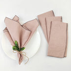Servilletas de Lino 100% Puro, Set de 4, 40 x 40 cm
