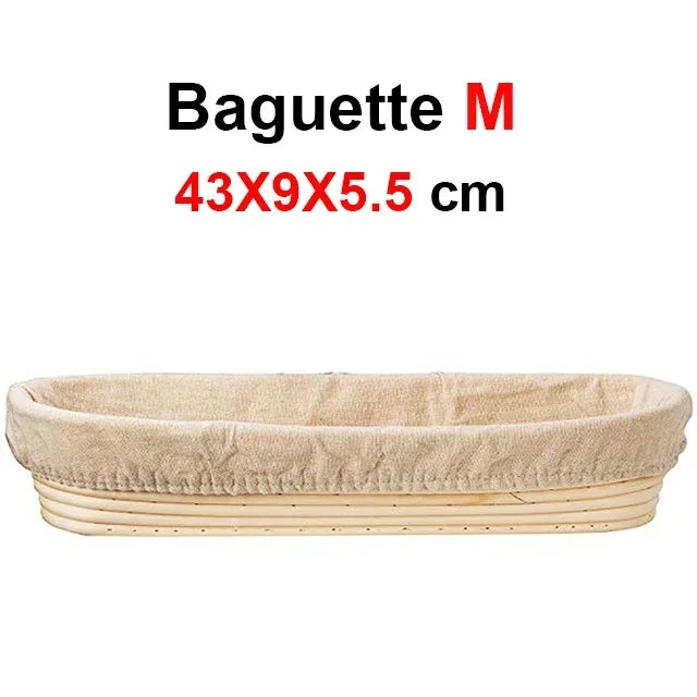 Canasta de Ratán para Fermentar Pan (Banneton) con Funda de Tela