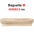 Canasta de Ratán para Fermentar Pan (Banneton) con Funda de Tela