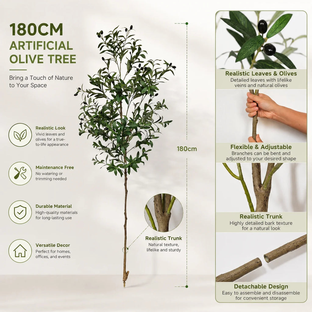 Olivo Artificial de 120 a 180 cm para Interior y Exterior