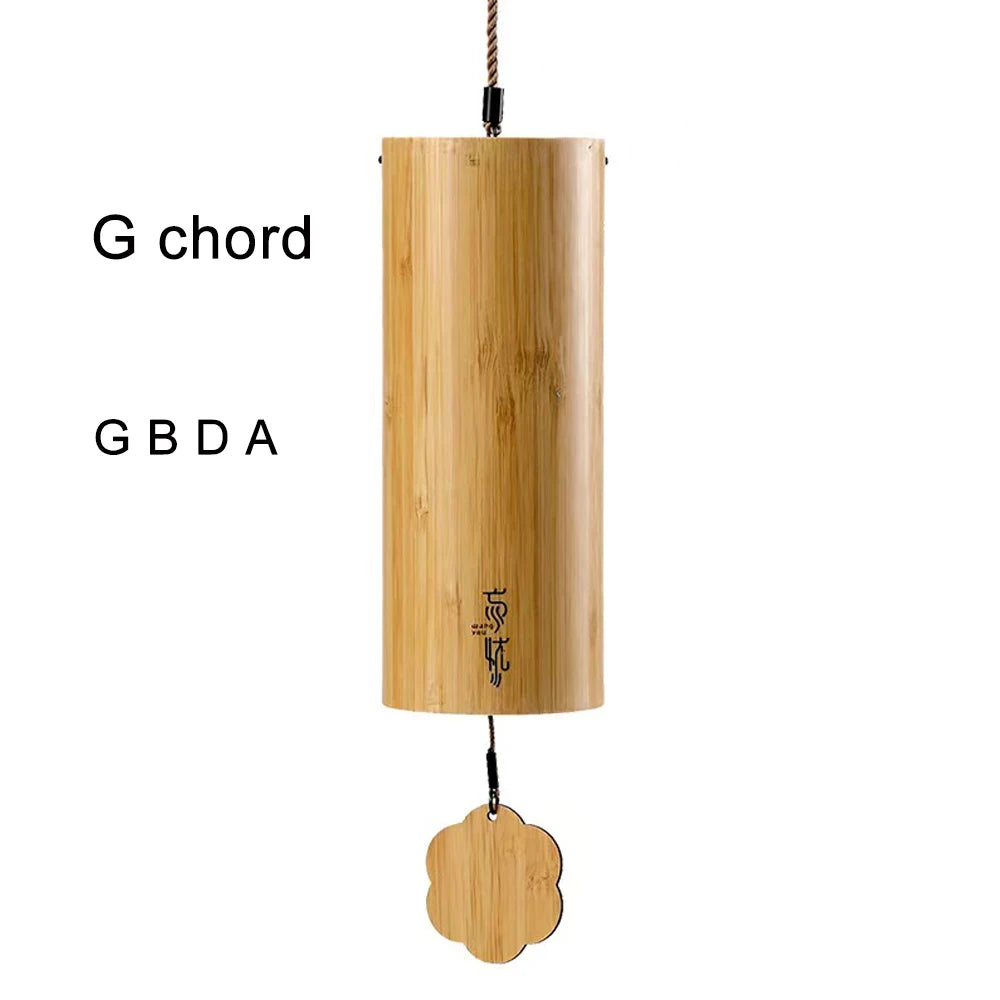 Carillón de Viento de Bambú Hecho a Mano, Sonido Suave y Relajante