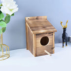 Casa para Pájaros de Madera Natural para Colgar en Jardín y Terraza