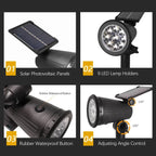 Reflectores Solares LED para Jardín, Luz Cálida, Paquete de 2 o 4
