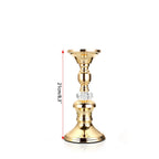 Candelabros de Metal Dorado y Cristal para Velas de Pilar