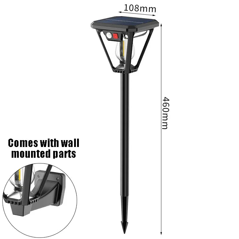 Lámpara Solar 2 en 1 con Sensor de Movimiento para Jardín y Muro