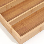 Organizador de Cubiertos de Bambú para Cajón de Cocina