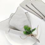 Servilletas de Lino 100% Puro, Set de 4, 40 x 40 cm