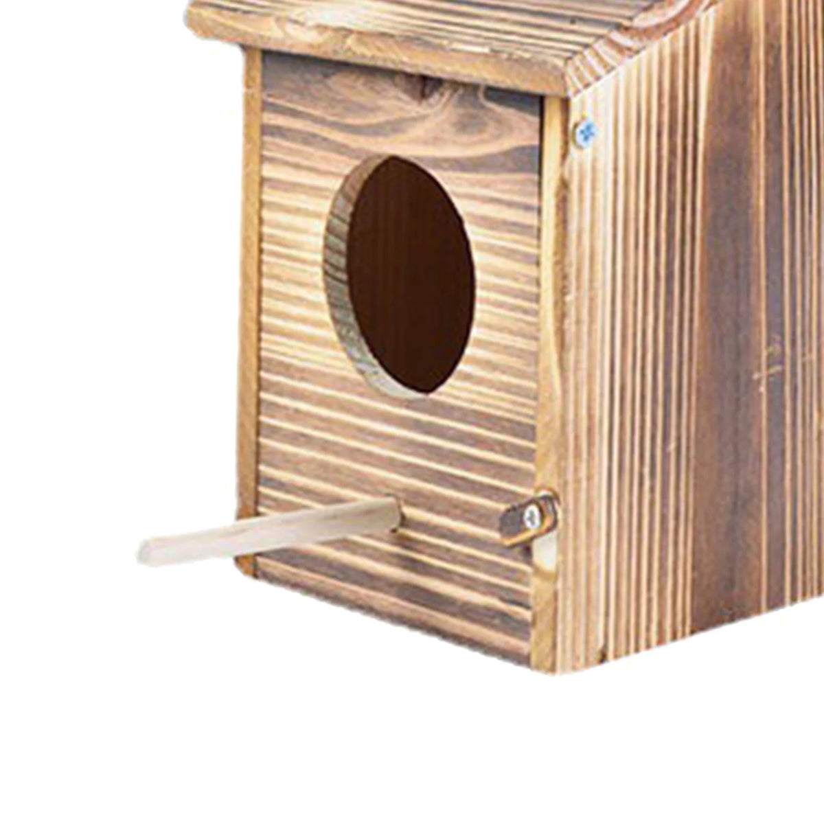Casa para Pájaros de Madera Natural para Colgar en Jardín y Terraza
